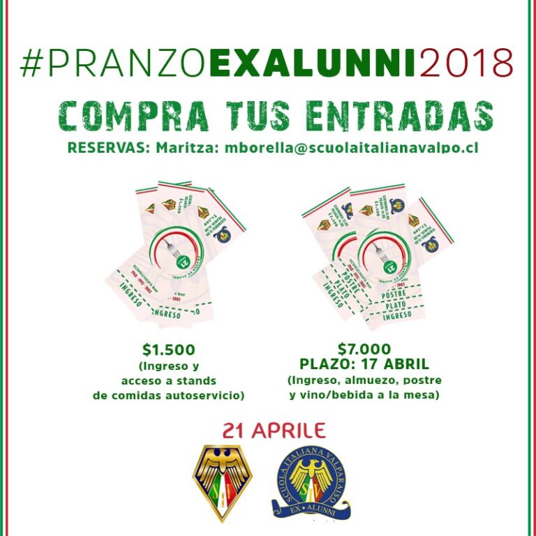 Entradas Exalunni 2018