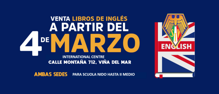 Atención, los  libros de inglés para este 2019, se comenzarán a vender a partir del 4 de marzo.