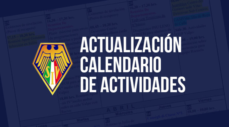 Actualización Calendario Actividades