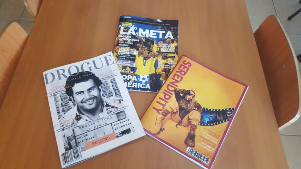 Exposición de trabajos para la asignatura de Lenguaje y Comunicación de 2do Medio sede Viña del Mar