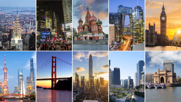 Vista Panorámica de algunas ciudades del Mundo con AIRPANO