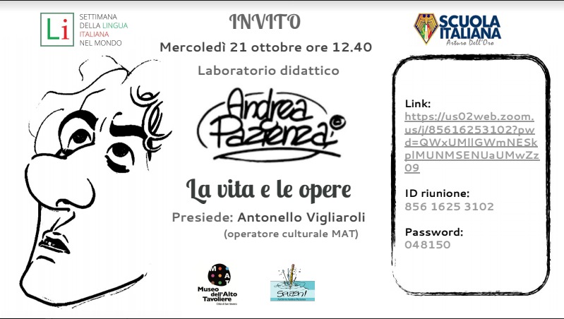 Invitación: Taller-Laboratorio Didattico sobre «La vita e le opere di Andrea Pazienza»
