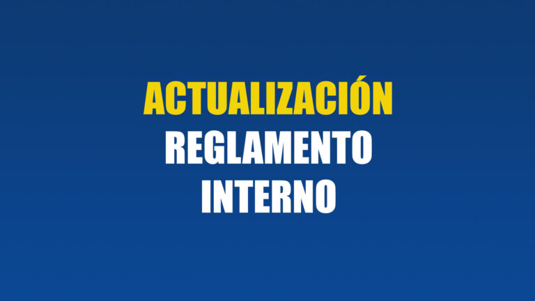 Actualización del reglamento interno (Noviembre 2020)