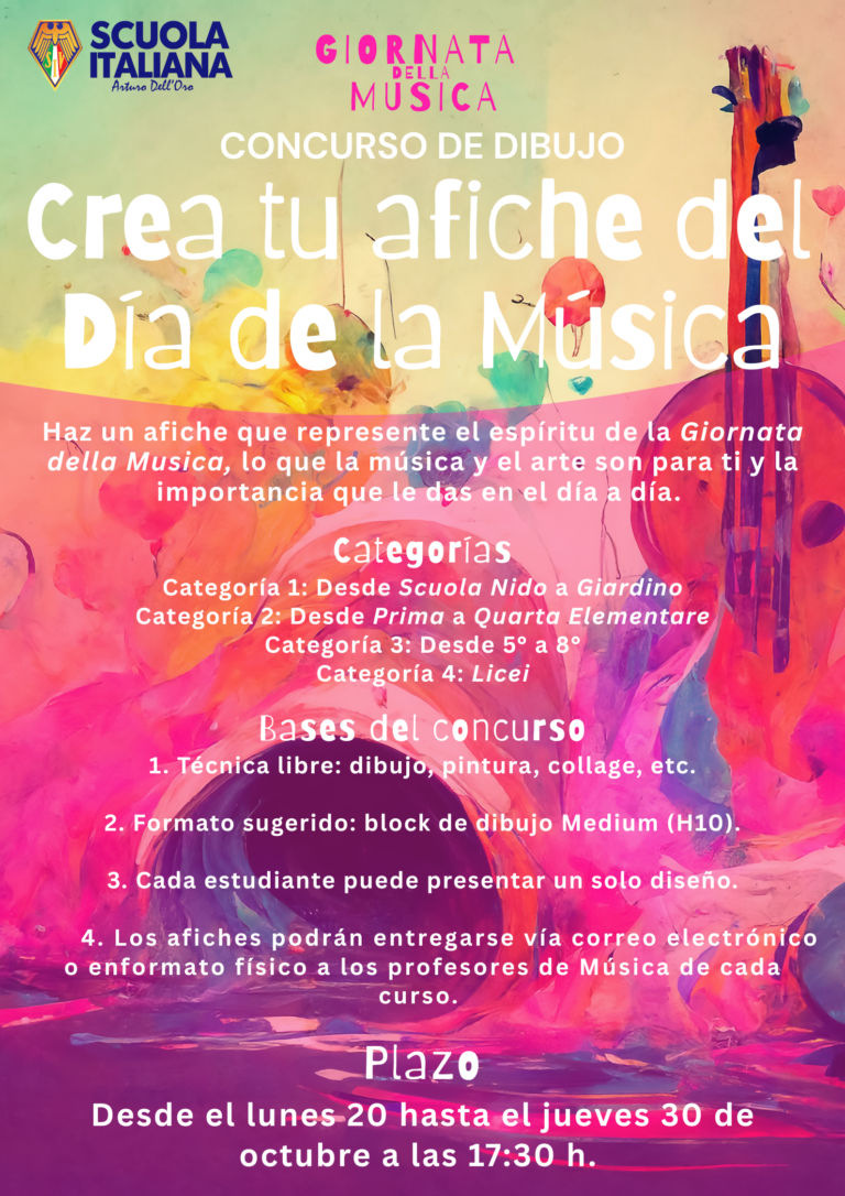 Crea tu afiche: concurso de arte para la Giornata della Musica